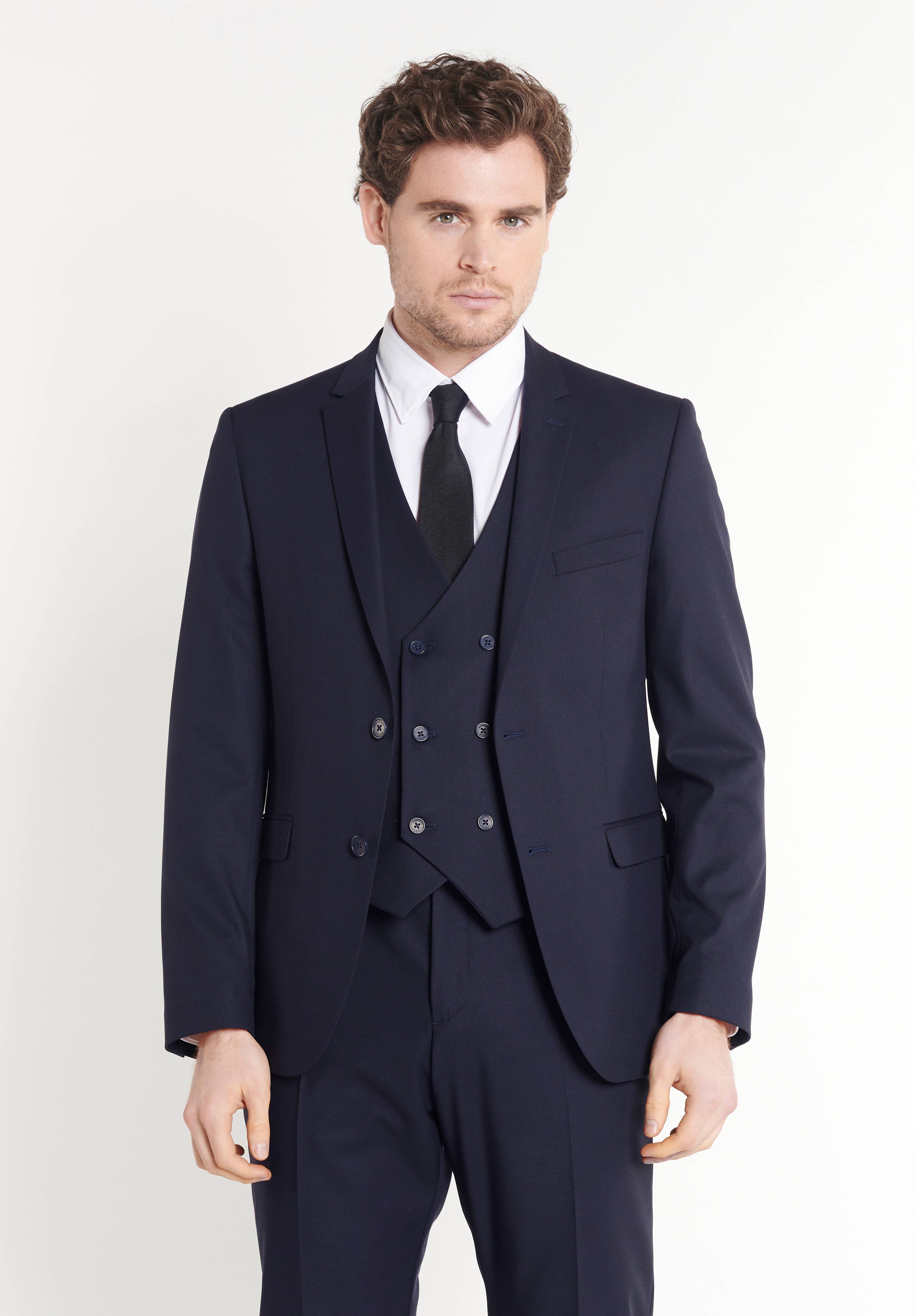 navy Steffen Klein Men's Three-Piece Suit for wholesale on Faire2