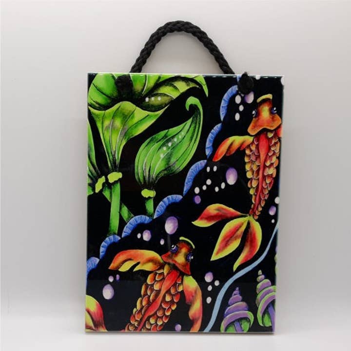 Koi Tropicale Ceramic Tile for wholesale by Florida Vibes Art / Mungo Key Designs