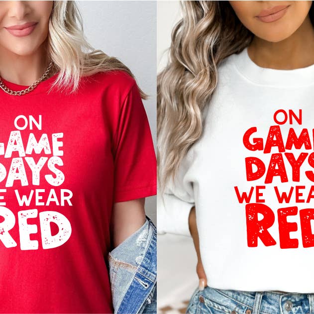 Bama Screens - Wholesale Sublimation Transfer - On Game Days We Wear Red #BS35431