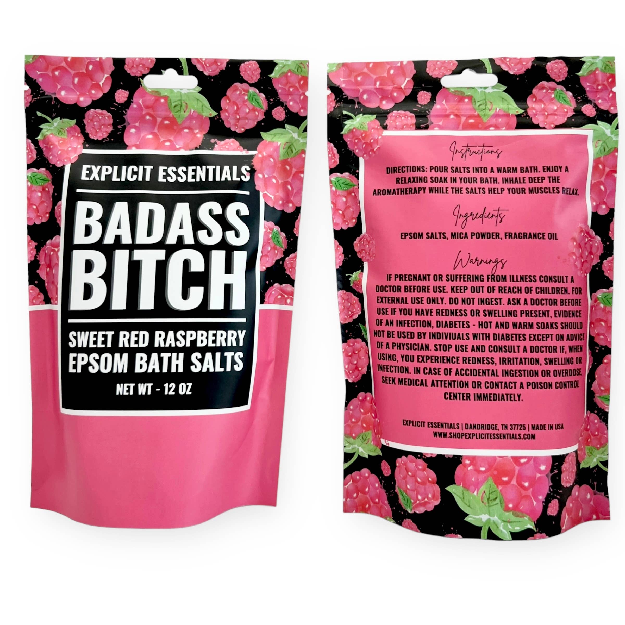 Explicit Essentials - Wholesale Bath Salts - Bad Ass Bitch Bath Salts 12oz Bag   4