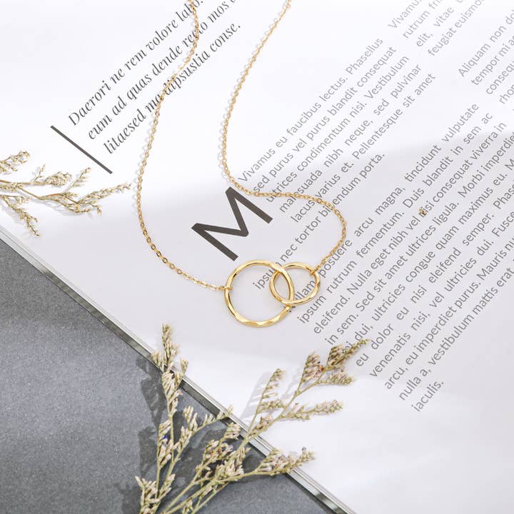 hope love shine – Engroshandel Halskæde med vedhæng – Sygeplejerske Dimissionsgave RN Skole Dimitteret Guld 2-Rings Halskæde5