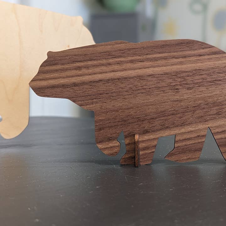 Little Bears - wooden winter holiday shelf decoration for wholesale by Catchpenny