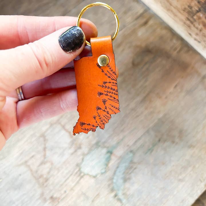 Left Grain - Wholesale Keychain - Women's - Indiana Wildflowers Keychain