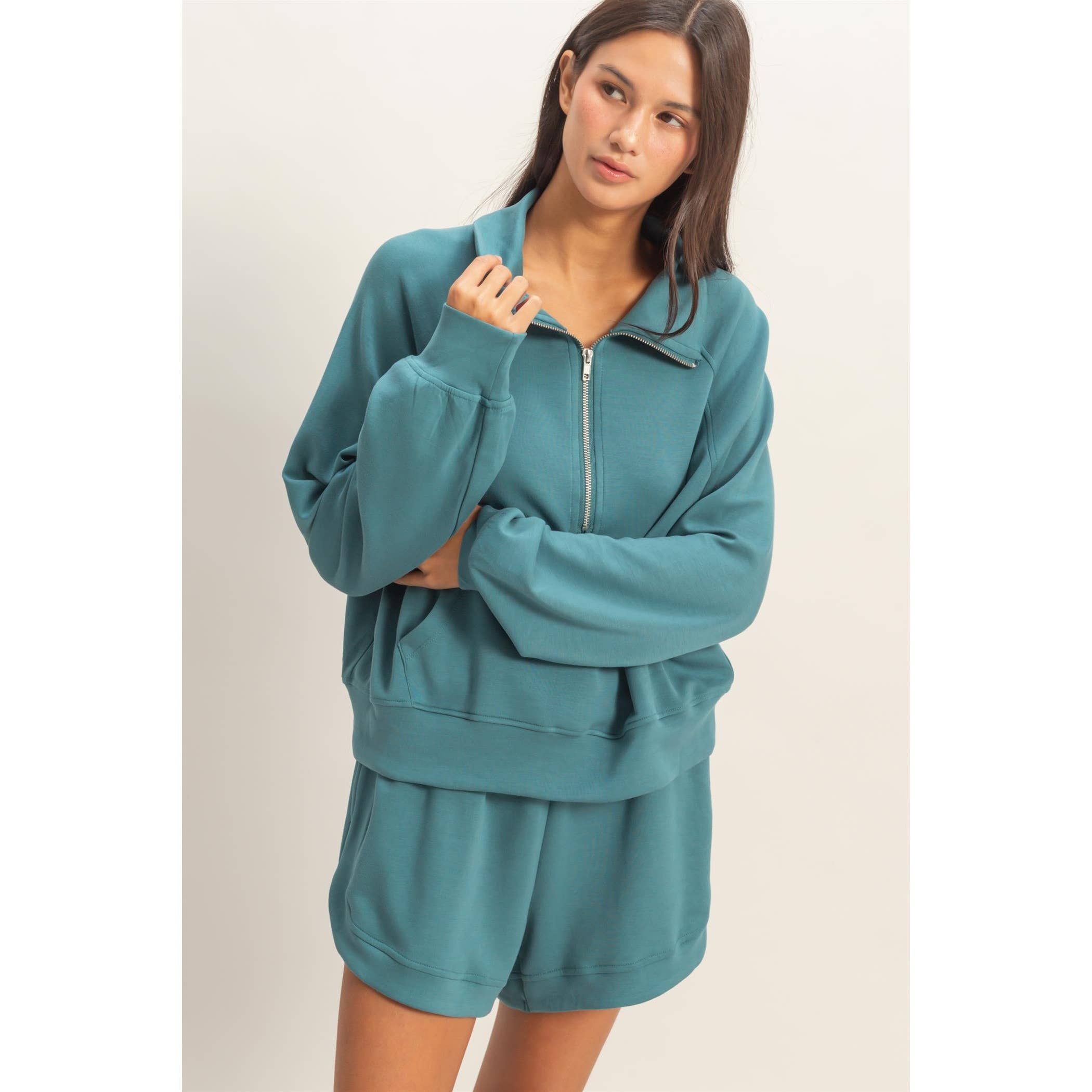 HYFVE - Wholesale Sweatshirt - Women's - Half-Zip Collar Pullover26