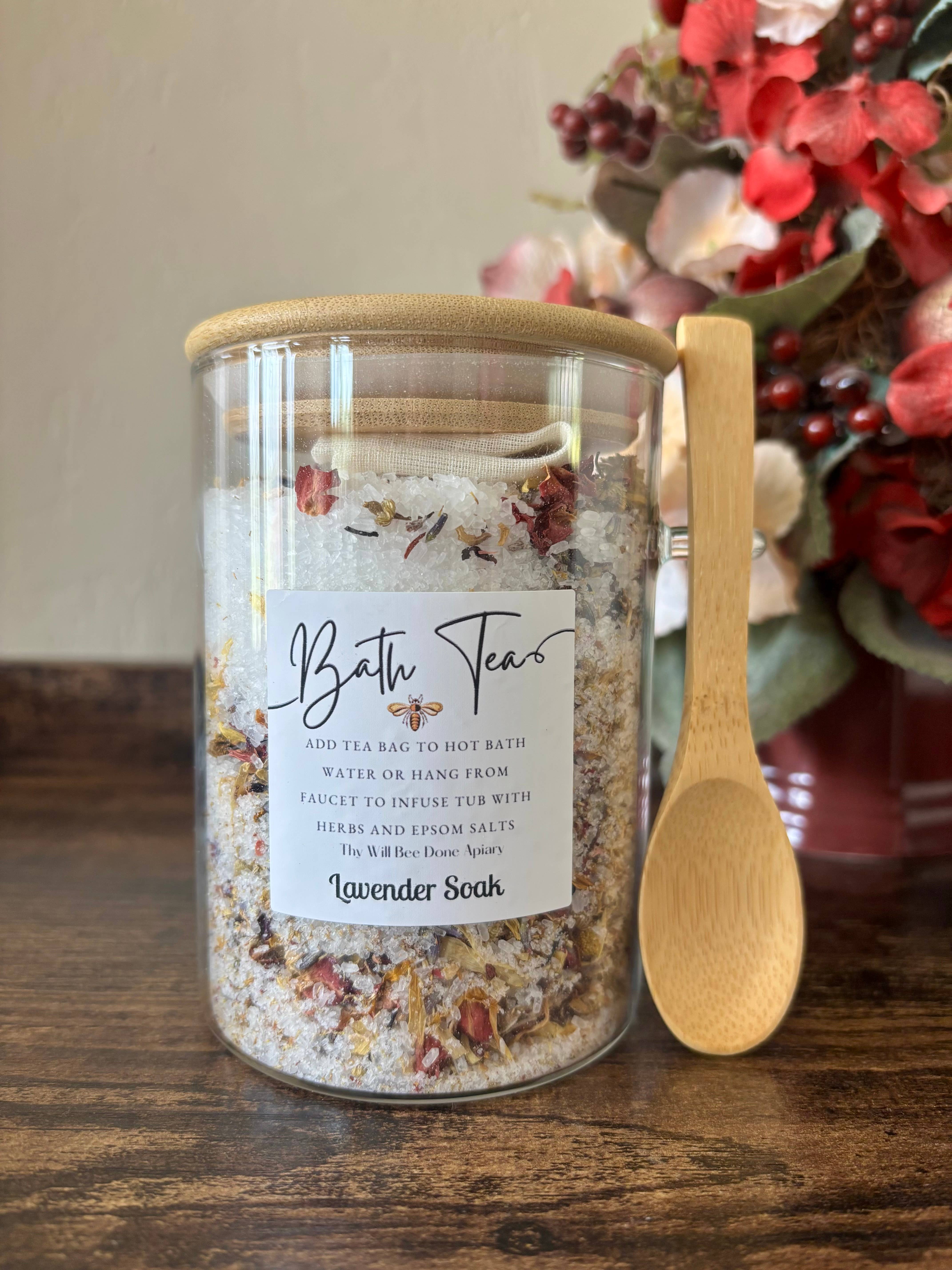 Thy Will Bee Done Apiary - Wholesale Bath salts - Bath Tea Salts, Relaxation Aromatherapy Spa Soak, Spa Gift