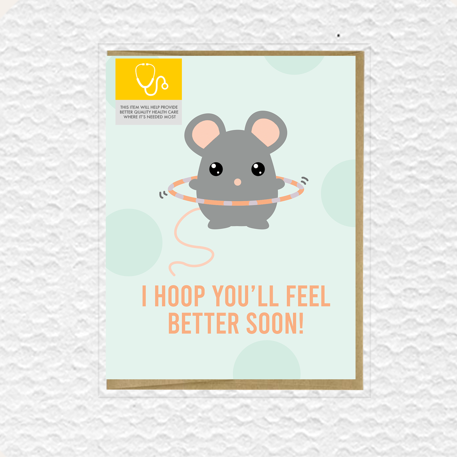 IMPAPER - Vendita all'ingrosso Biglietti di auguri di pronta guarigione - I Hoop You Feel Better Soon - Biglietto d'auguri1