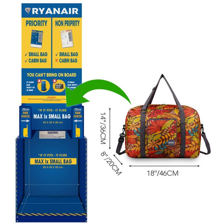 wandf - Wholesale Weekender Bag - Unisex - 40L Travel Duffel Bag Nylon Carry on Weekender Overnight8