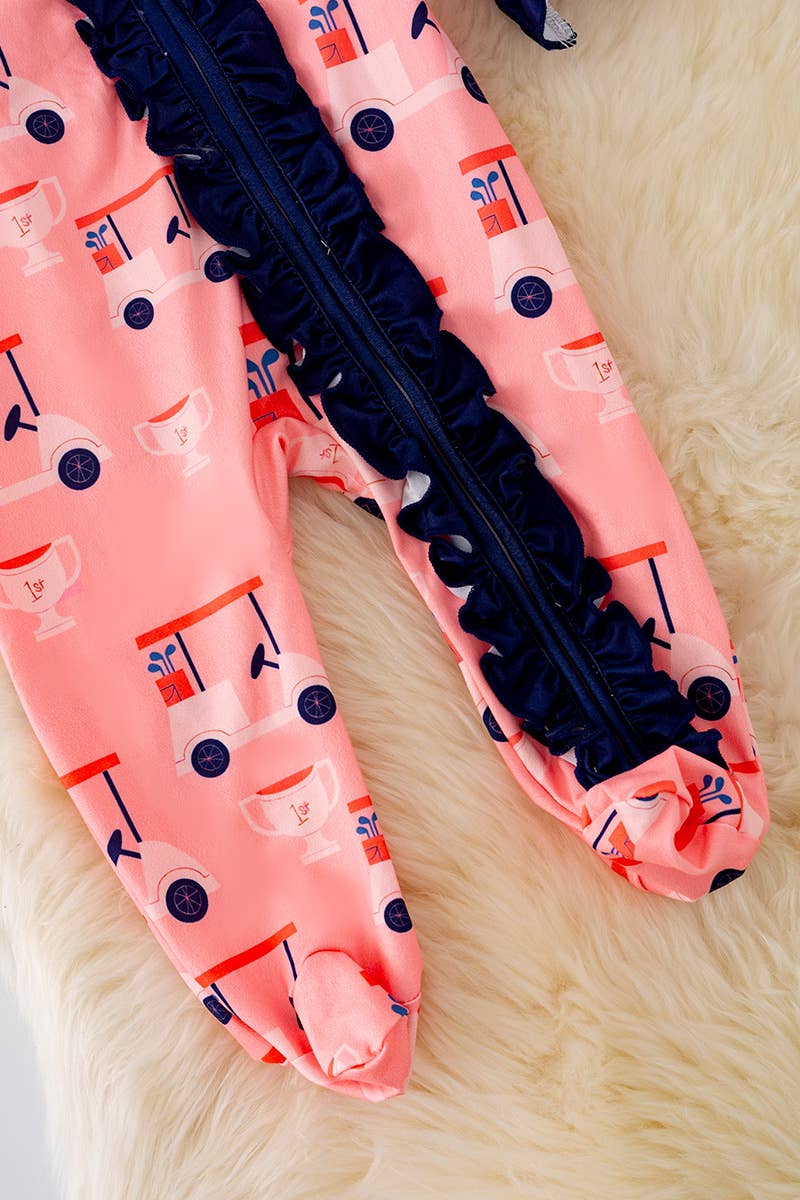 Kids Charm Online - Wholesale Jumpsuit - Baby -  GOLF PRINTED BABY BODYSUIT W/RUFFLE TRIM. RPG40527 JEAN1