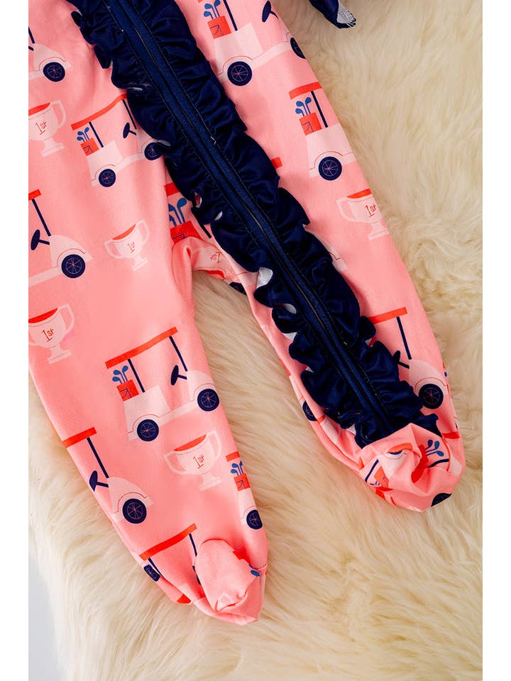 Kids Charm Online - Wholesale Jumpsuit - Baby - GOLF PRINTED BABY BODYSUIT W/RUFFLE TRIM. RPG40527 JEAN1