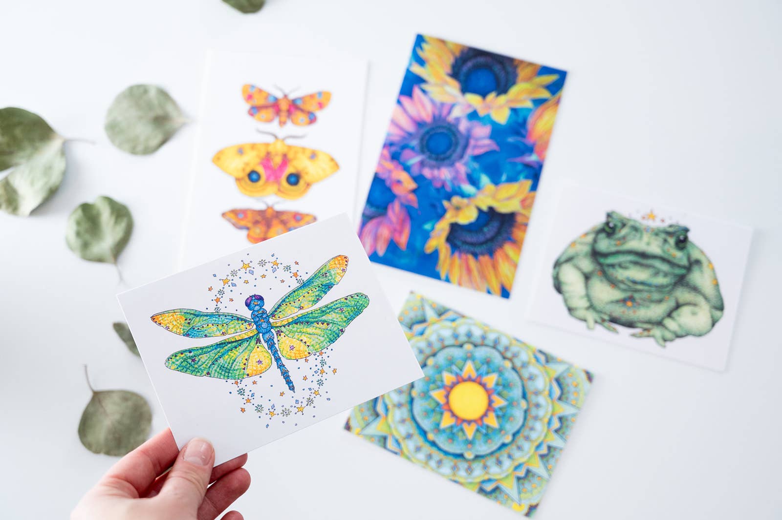 Artwork By Emilie - Wholesale Everyday Greeting Card - Blue Sunflowers Greeting Card2