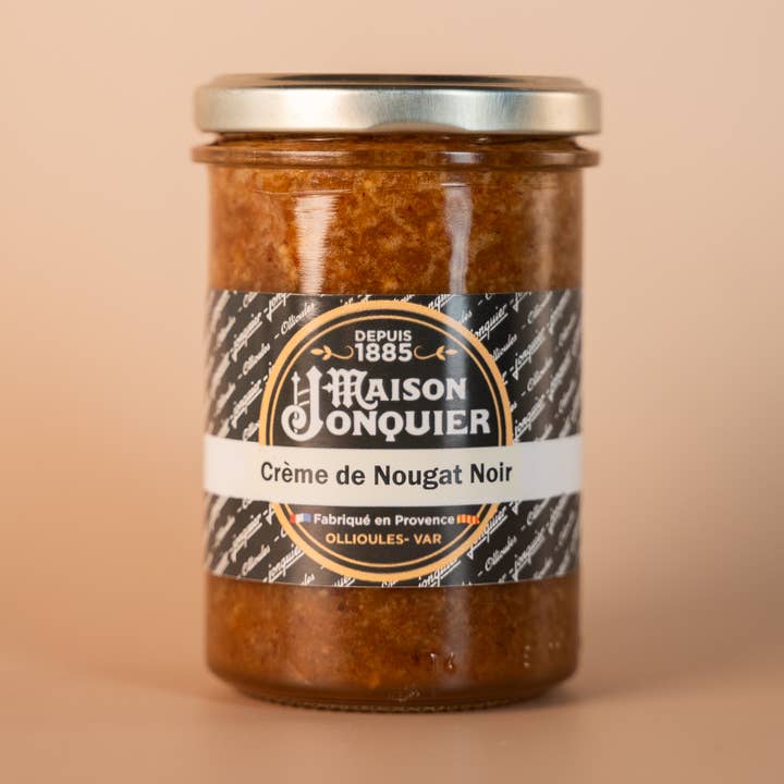 Artisanal Black Nougat Cream - 250g for wholesale by Maison Jonquier