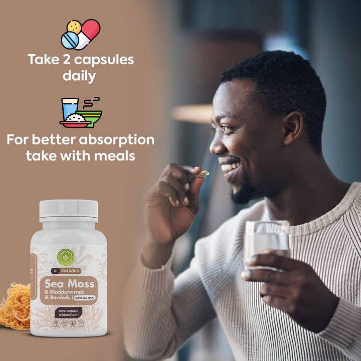 Yunani Herbs & essential Oils - Wholesale Oral Supplement/Vitamin - Sea Moss & Bladderwrack & Burdock Super Cell Food 602