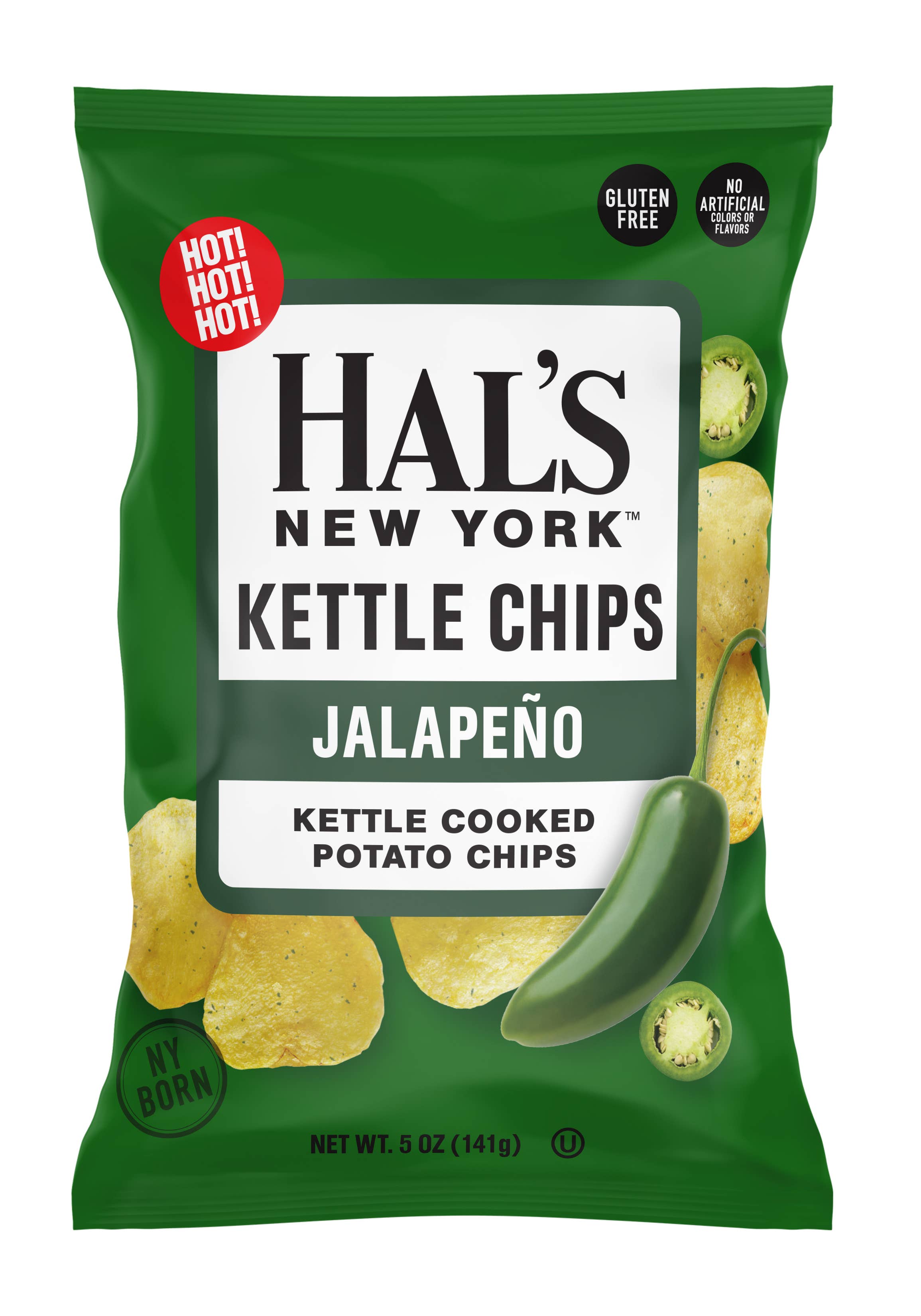 Oasis Snacks - Vendita all'ingrosso Patatine - Patatine Fritte Kettle Cooked di New York di Hal, 142g4