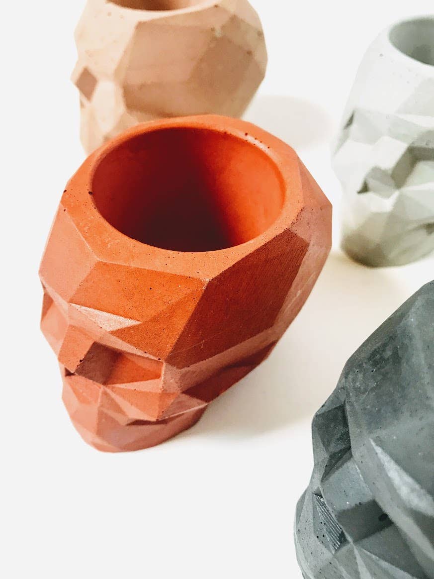 NATURAL BY HAGELSIEB - Wholesale Plant Pot - CONCRETE MINI SKULL3