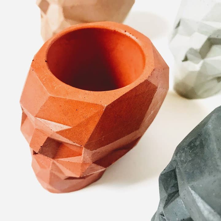 NATURAL BY HAGELSIEB – wholesale Plant pot – CONCRETE MINI SKULL3