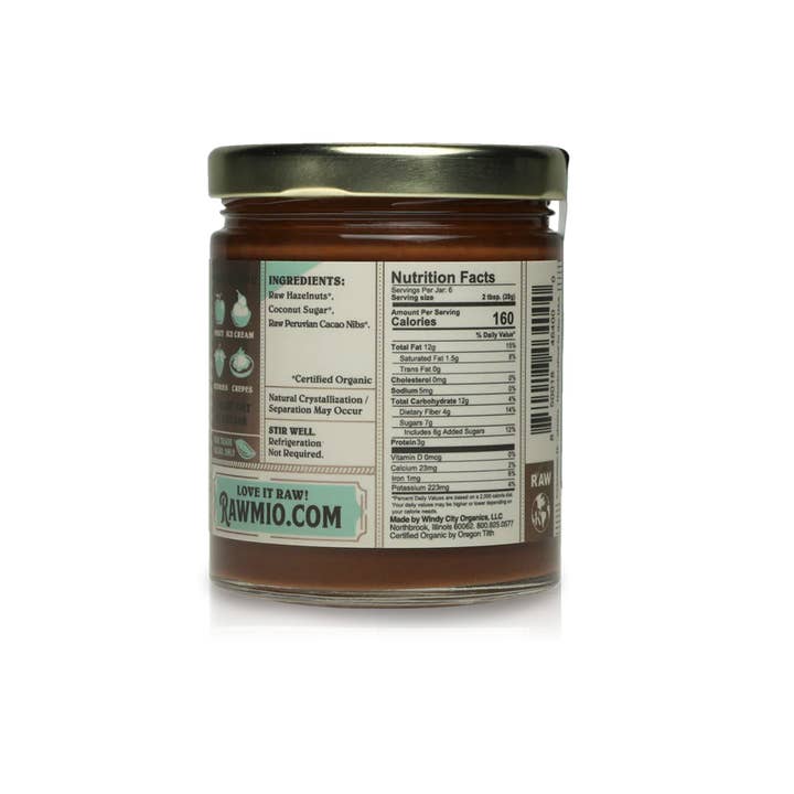 Windy City Organics – wholesale Nut butter – Rawmio Chocolate Hazelnut