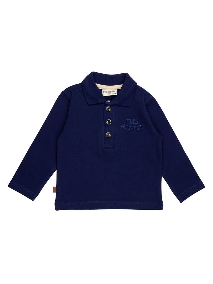 Play All Day Baby Polo | Patriot Blue for wholesale on Faire
