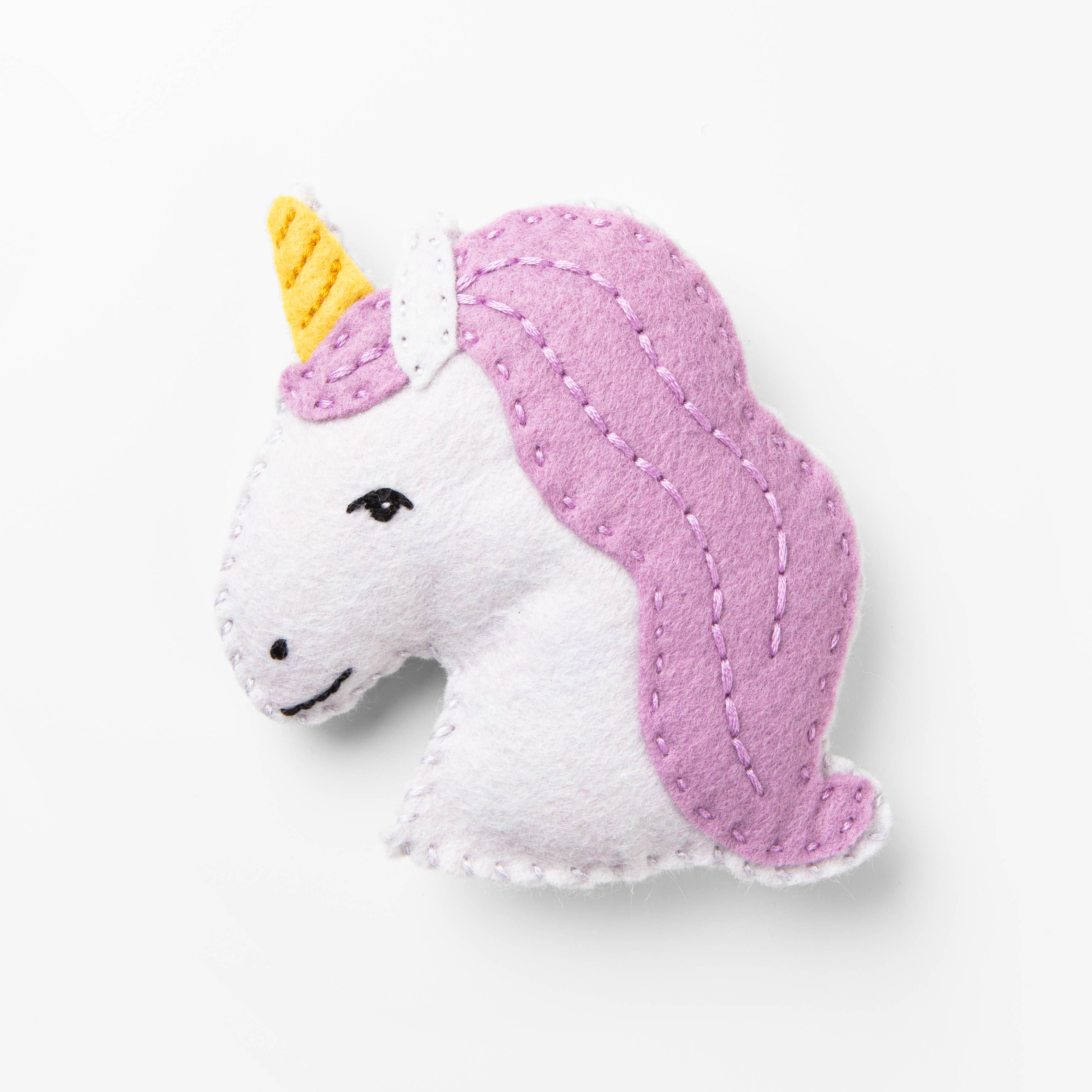 Heron Hill Stitch Co - Wholesale Craft Sewing Kit - Alok the Visionary Unicorn - DIY Craft Kit