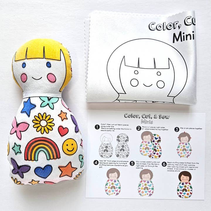 Color, Cut, & Sew Mini Doll Beginner Sewing Craft Kit and other Purchase Wholesale mini sewing kit. Free Returns & Net 60 Terms on Faire trending on Faire.