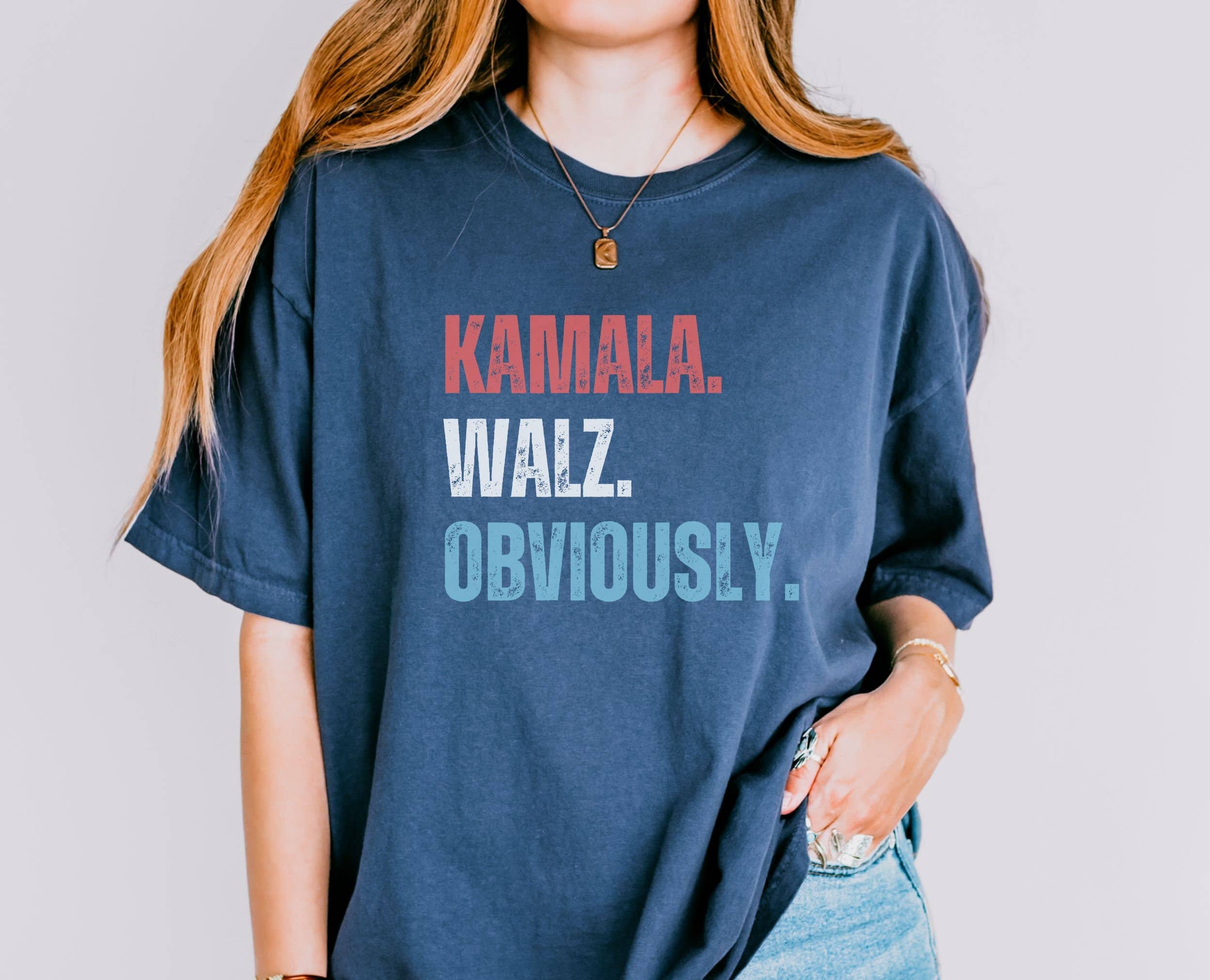 NVC Ecommerce LLC - Wholesale T-Shirt (Graphic) - Women's - Kamala Harris Walz Obviously shirt, Madam President T-Shirt1