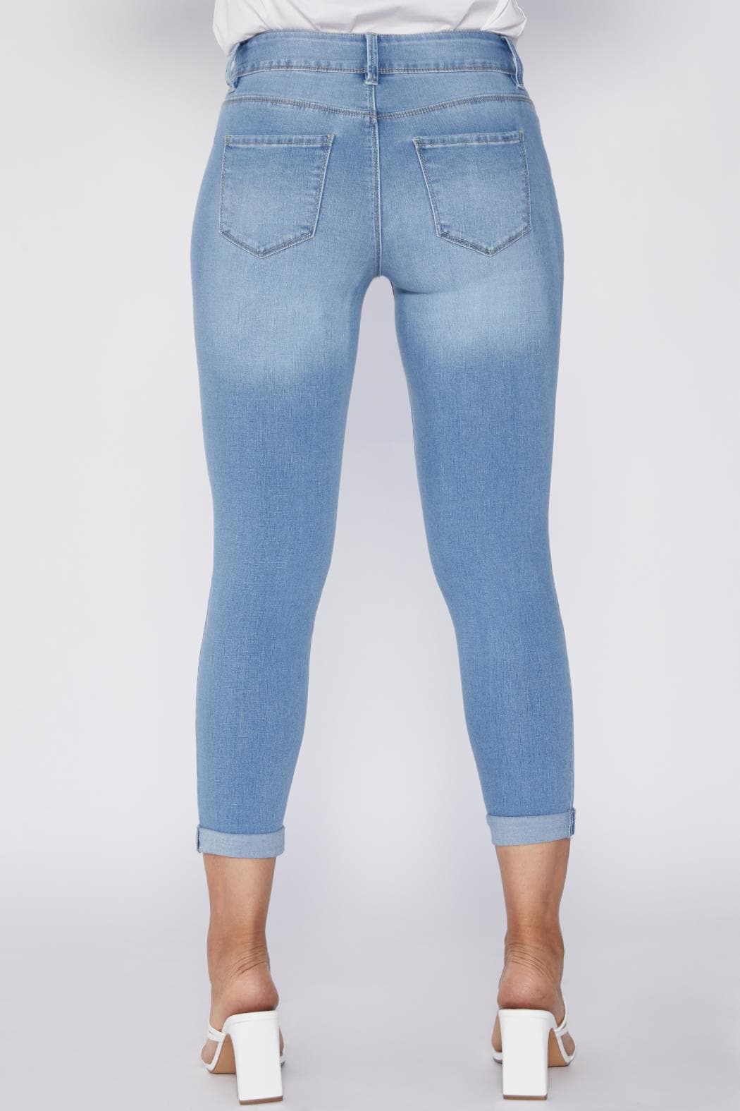 C  Petite Tummy Control Rolled Cuff Ankle Jeans-PP938141 for wholesale on Faire3