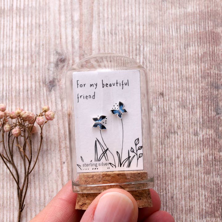 TT51109 FOR MY FRIEND Blue enamel butterfly earrings and other Purchase Wholesale blue butterfly. Free Returns & Net 60 Terms on Faire trending on Faire.