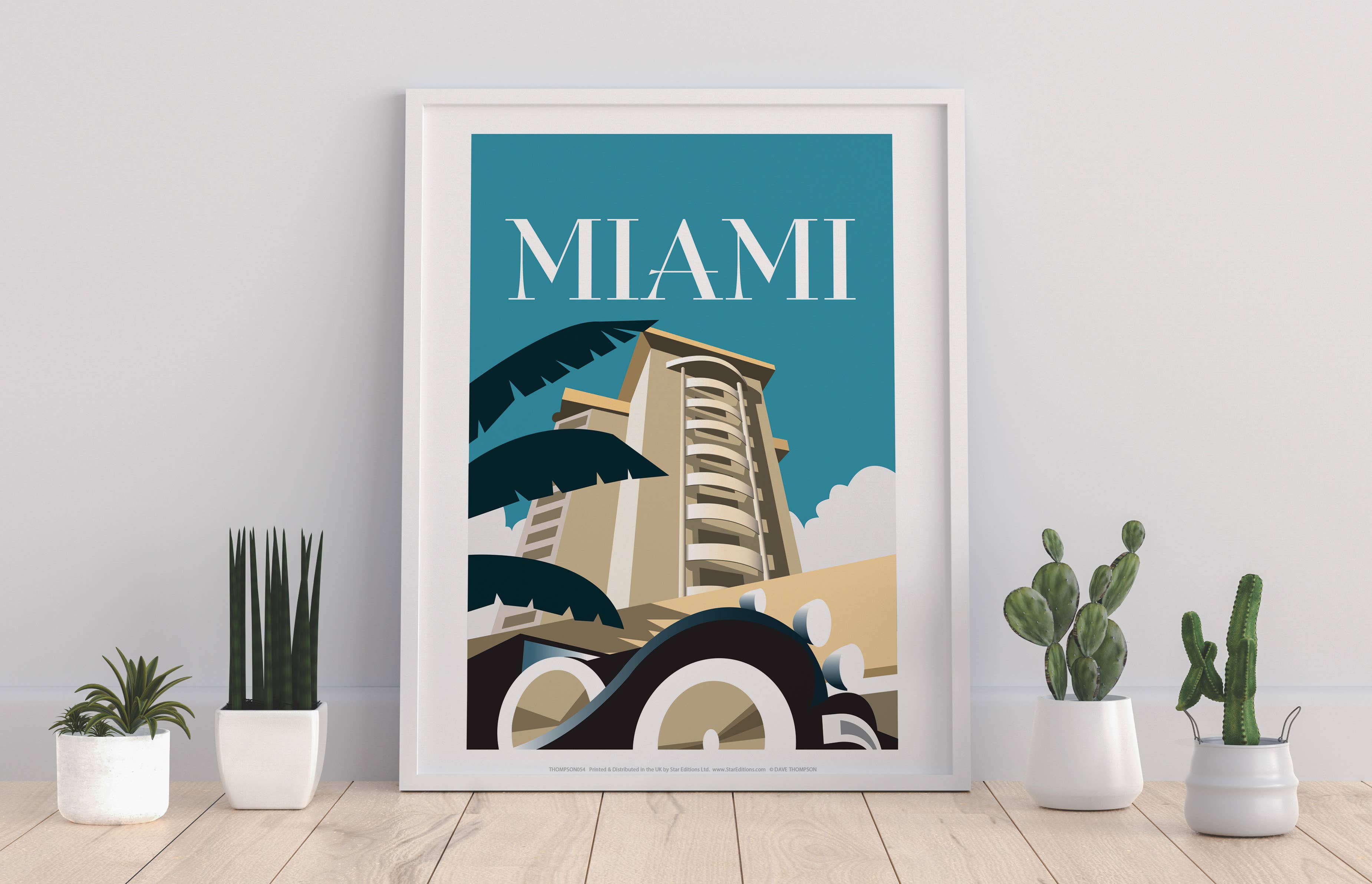 Star Editions – wholesale Art print – Miami By Artist Dave Thompson - 11X14” Premium Art Print0