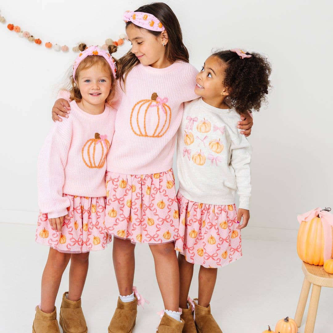 Sweet Wink - Vendita all'ingrosso Maglione tricot - Bambini - Maglione a Maglia Zucca Civettuola - Abbigliamento Bambina - Autunno6