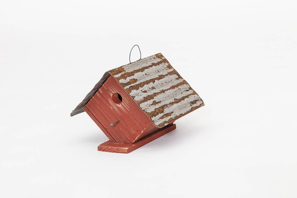 Flying Heart Threads - Wholesale Bird House - Rustic Reclaimed Wood and Corrugated Metal Wren House (SM11)2