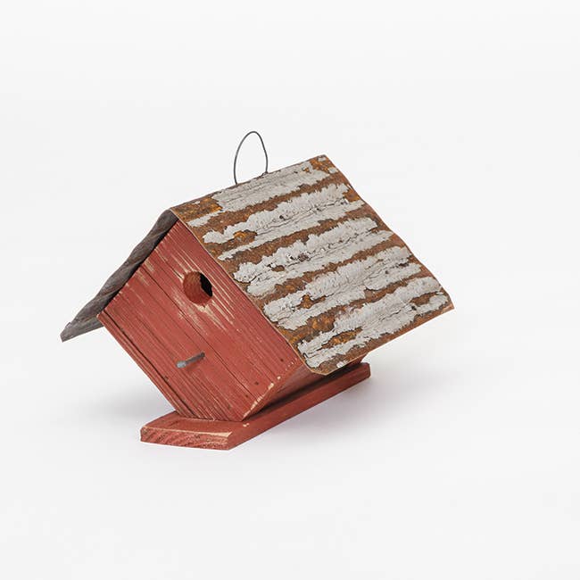 Flying Heart Threads - Wholesale Bird House - Rustic Reclaimed Wood and Corrugated Metal Wren House (SM11)2