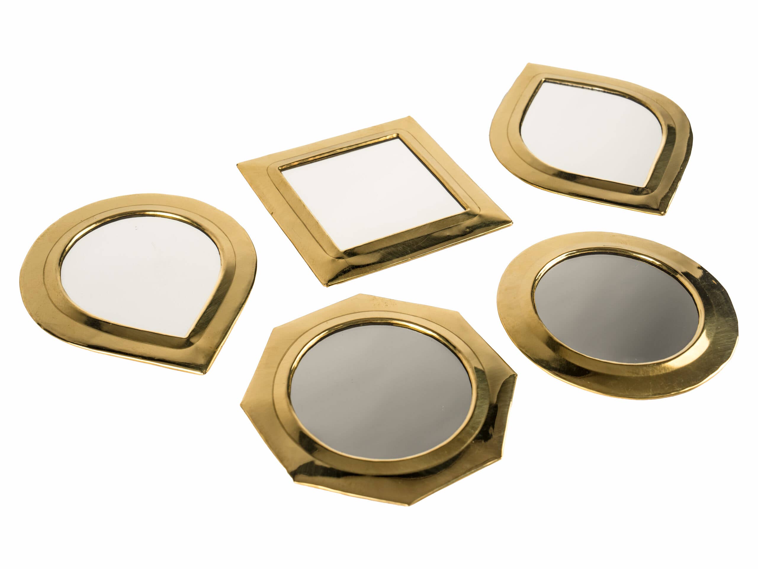 ZocoChic - Wholesale Wall Mirror - Moroccan Brass Mini Mirrors 10-14cm. Set of 5 Arab Mirrors3