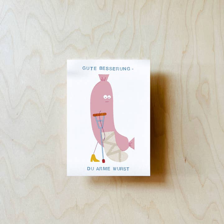 Arme Wurst Postcard DIN A6 for wholesale by jungwiealt