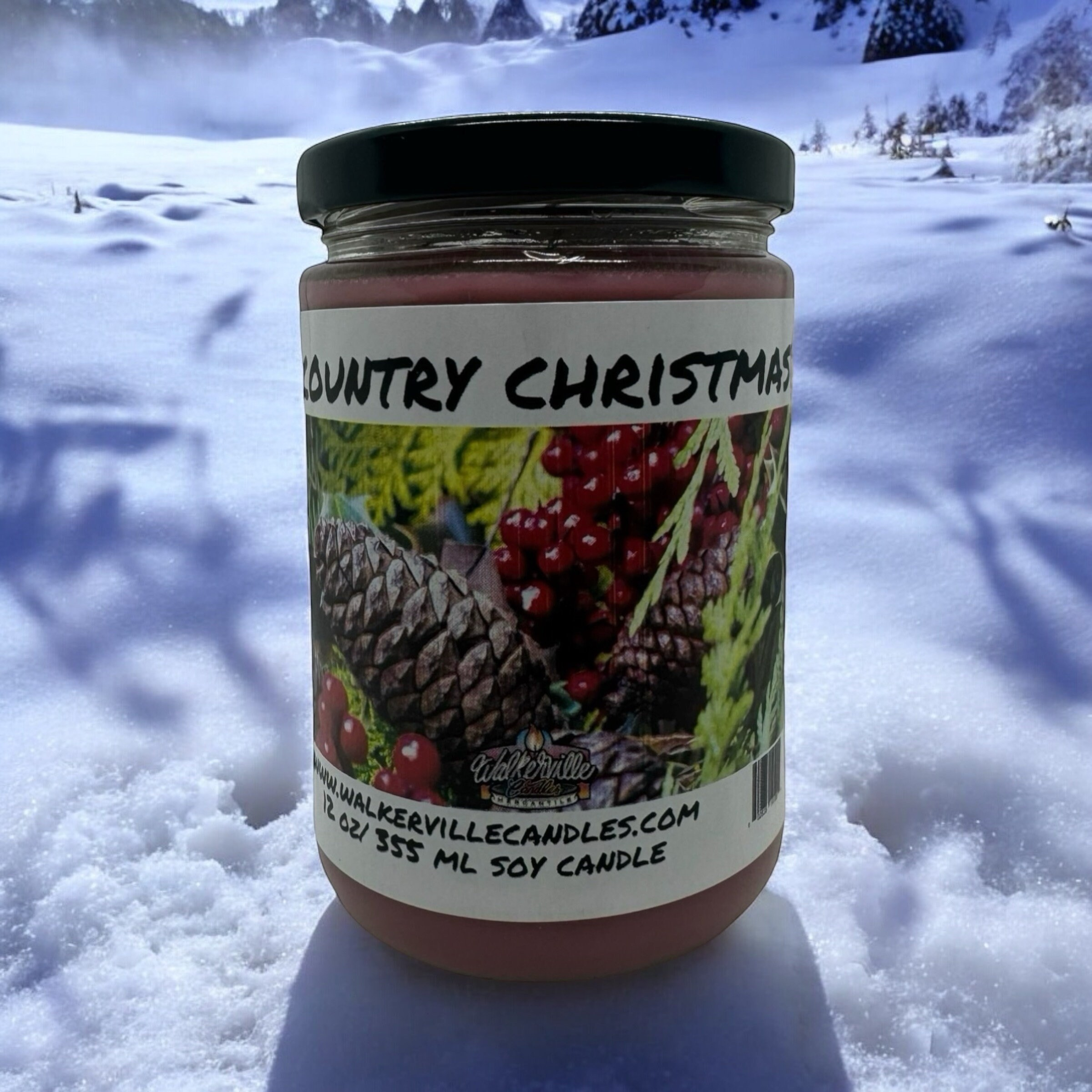 Walkerville Candles - Wholesale Jar/Filled Candle - Country Christmas Eco-friendly 12 oz Coconut Soy Candle4