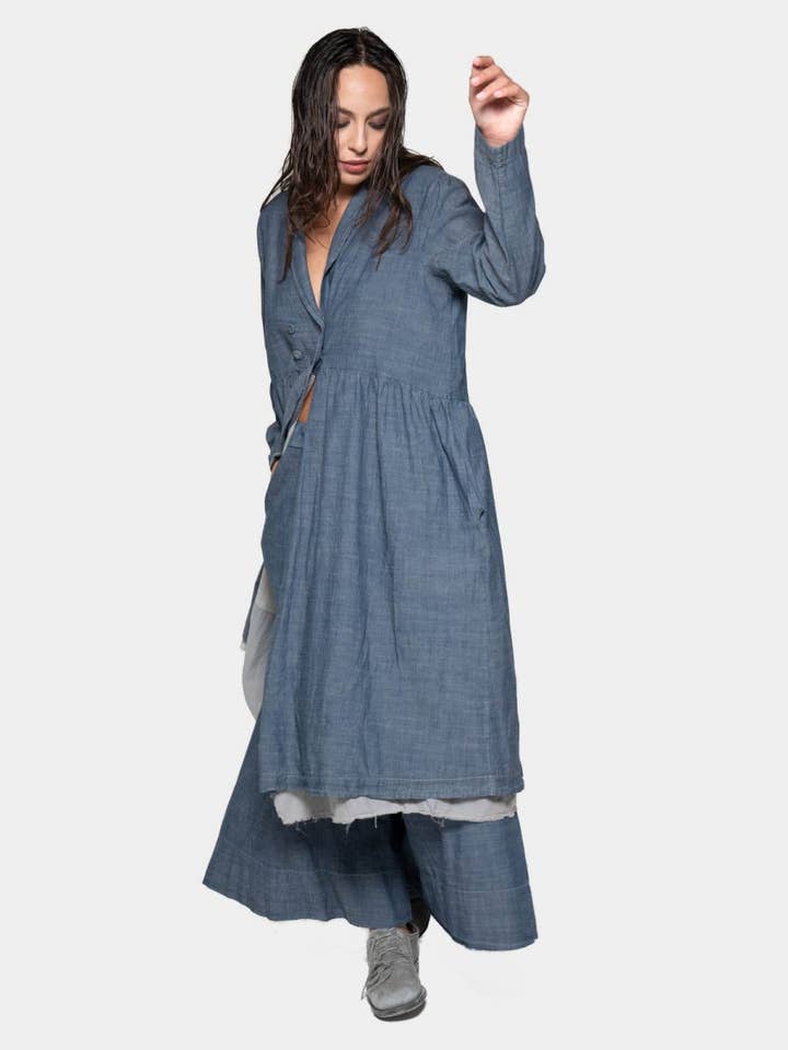 Long Sleeve Open Shirt Dress for wholesale by Baci & Amici Fashion - US Continental