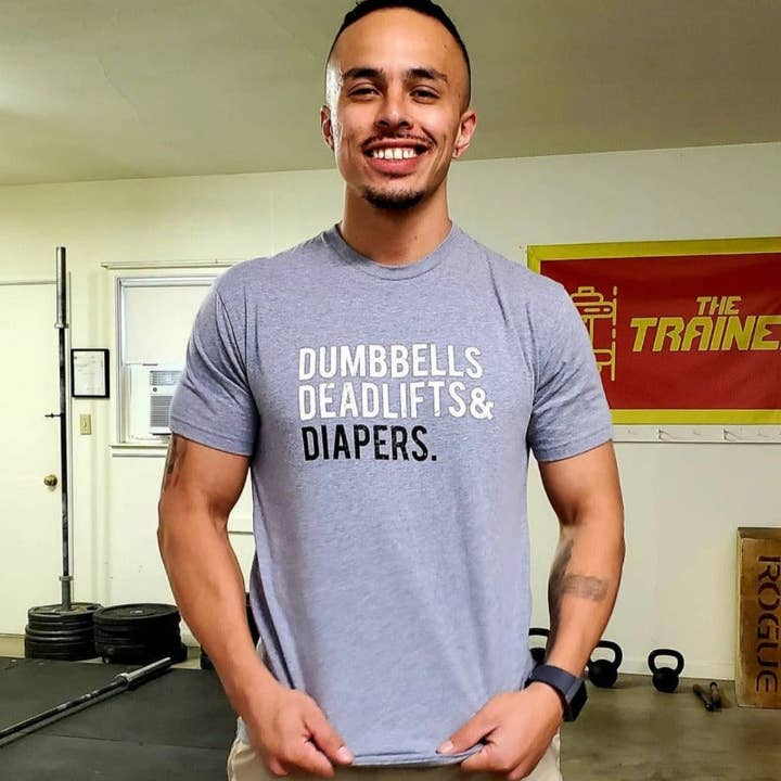 Heather Grey Triple D T-Shirt for wholesale by Dadbod Apparel