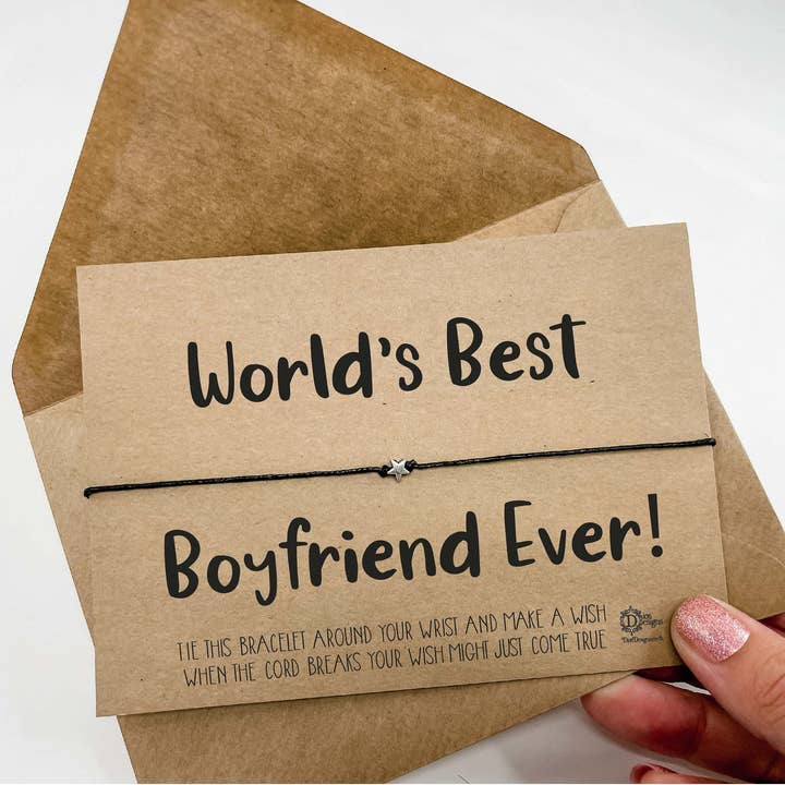 Wish Bracelet World's Best Boyfriend Ever for wholesale by Dios Designs