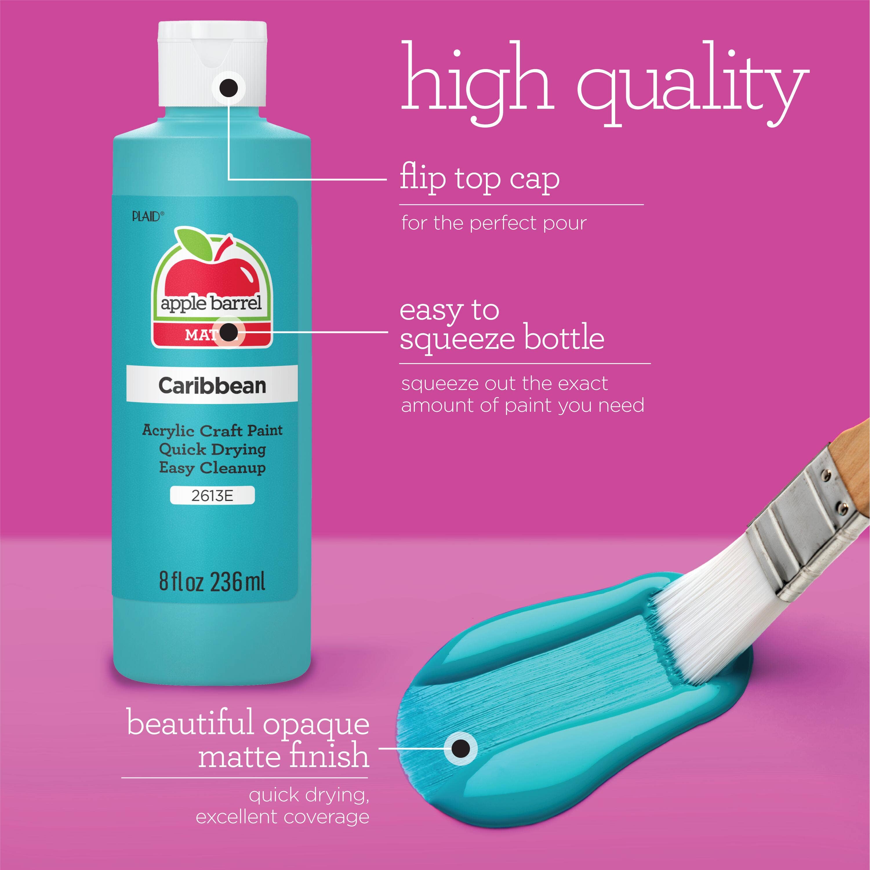 Plaid Crafts - Wholesale Acrylic Paint - Apple Barrel ®  Matte Acrylic Paint - 8 oz, 16 oz65