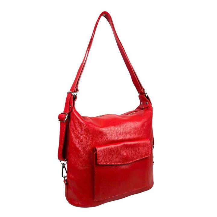 Chenson & Gorett – Großhandel Schultertasche – Damen – Echter Leder-Rucksack, umwandelbar in Schultertasche B2B2