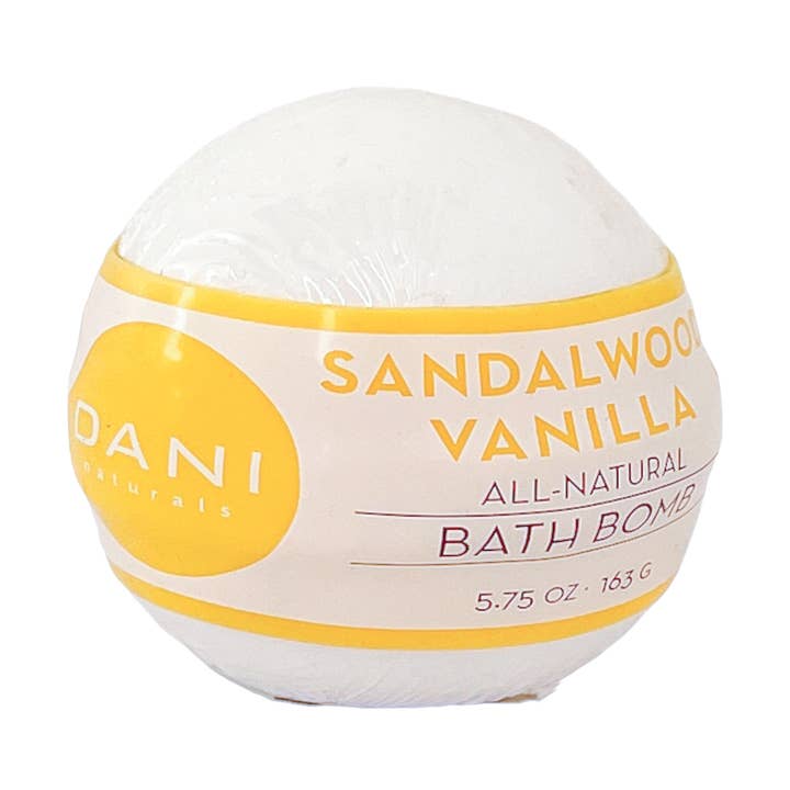 Sandalwood Vanilla Bath Bomb 5.75oz for wholesale by DANI Naturals