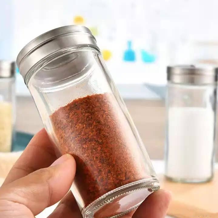 Sostraw & SmartThings – wholesale Spice rack – Glass Spice Container 100ml with serving holes