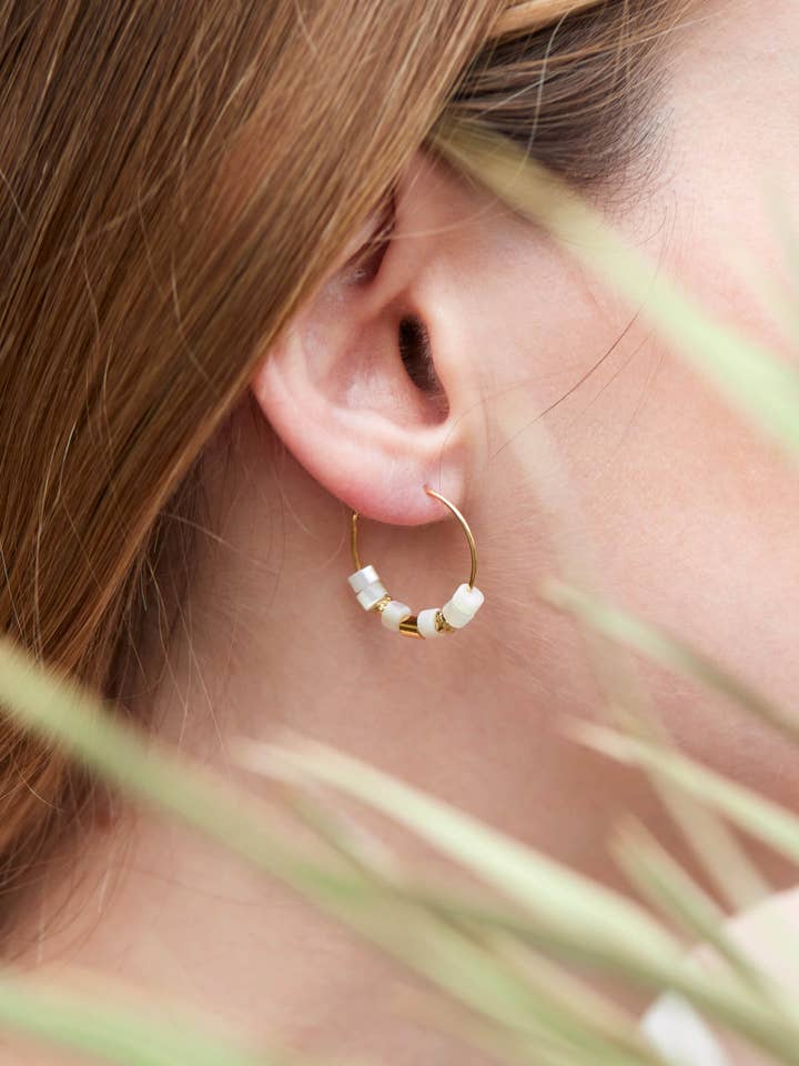 Créoles River mini pour la vente par LES TISSAGES DE CAMILLE