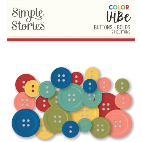Color Vibe Buttons - Bolds for wholesale by Simple Stories
