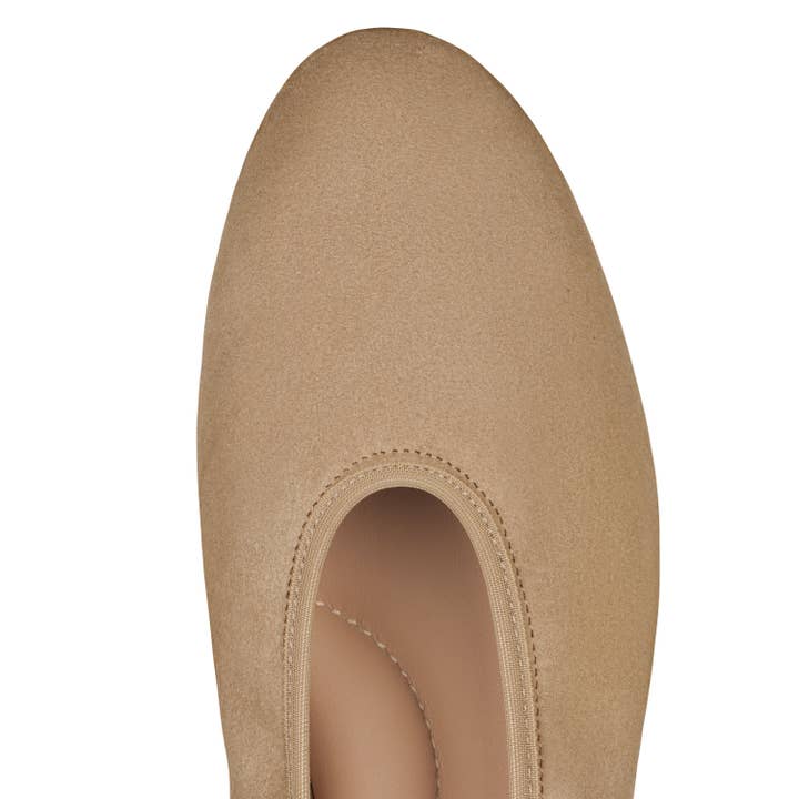 Valleria Suede Flexlite Flats Taupe for wholesale on Faire