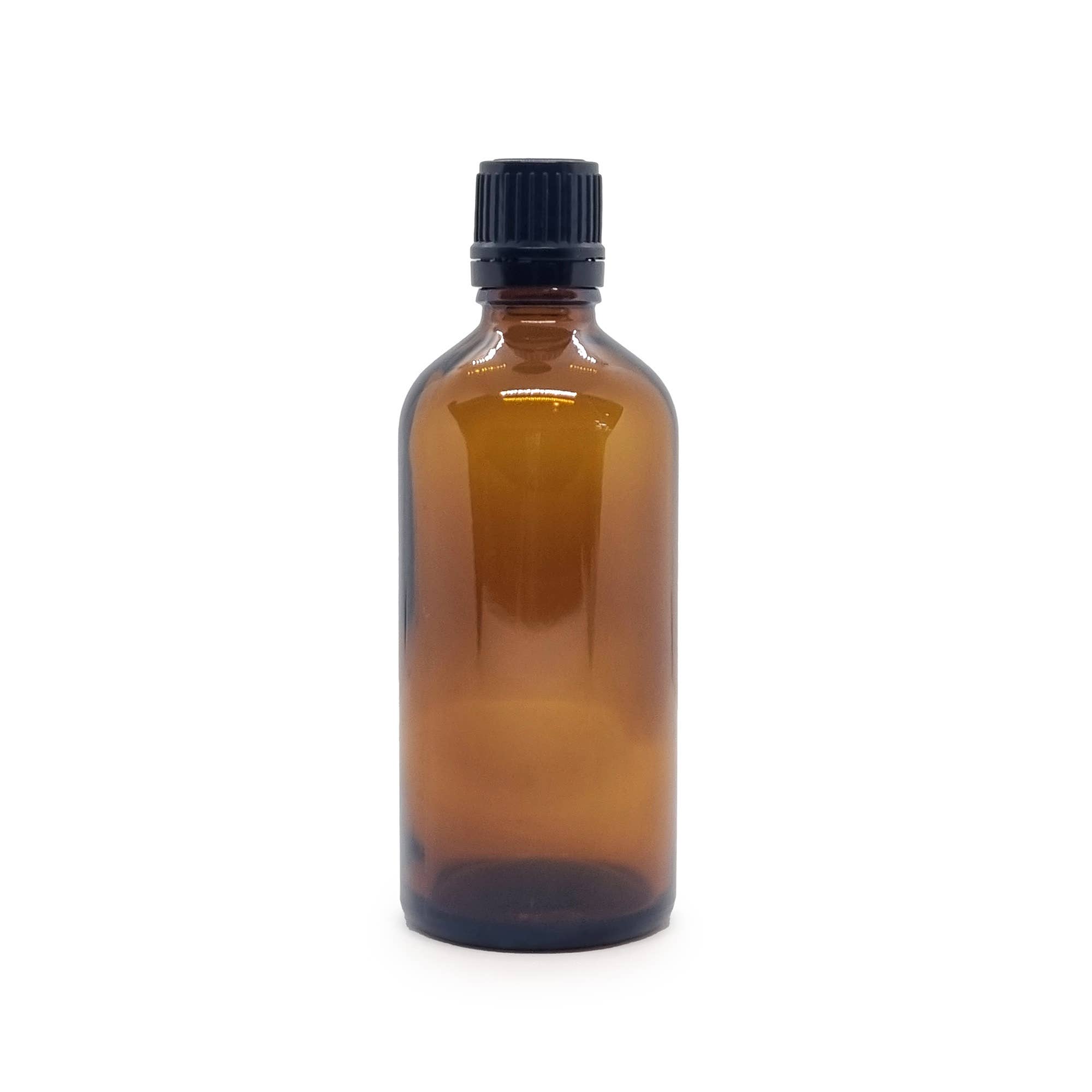 Buckley & Phillips Aromatics – wholesale Essential oil holder – 100ml Empty Amber Glass Bottle With Black Cap
