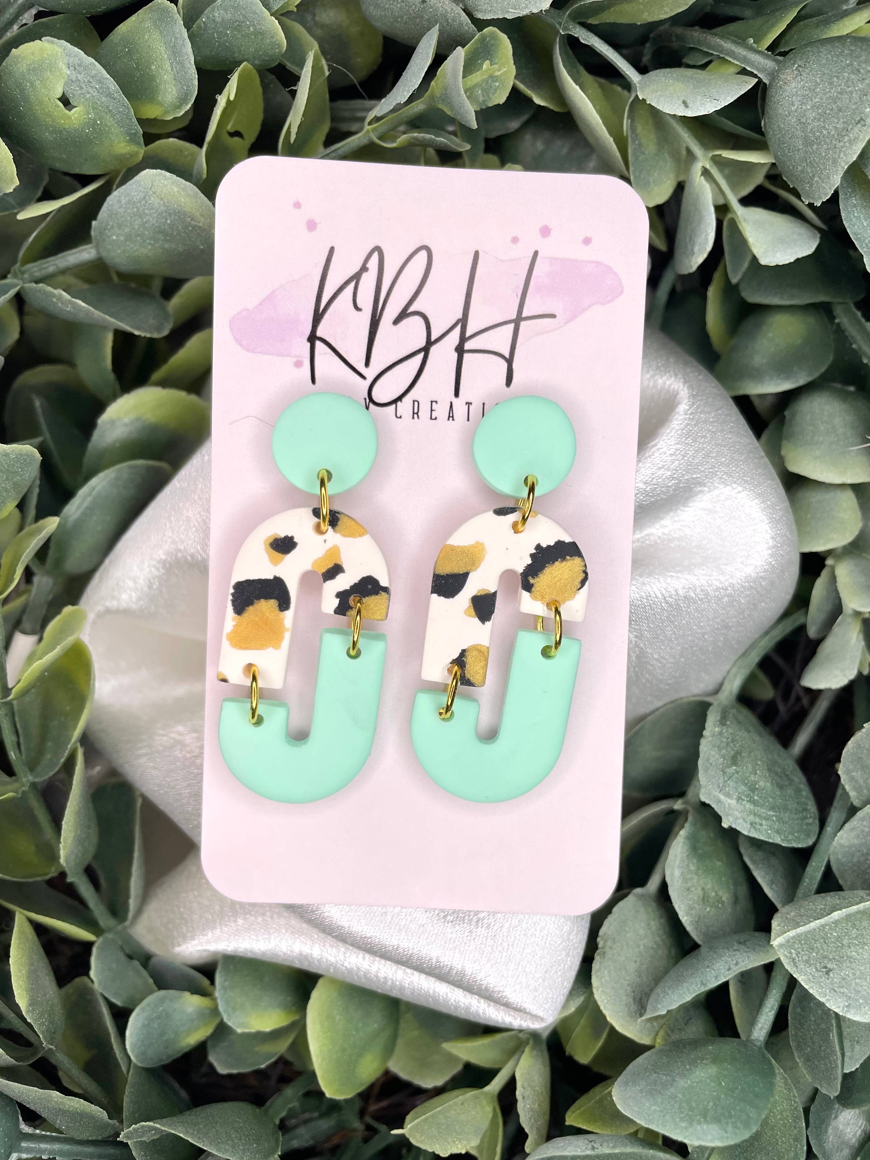 KBH CREATIONS - Wholesale Dangle Earrings - Leopard Chain Dangle Handmade Clay Earrings3