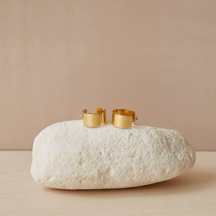 CHALK UK Ltd - Wholesale Hoop Earrings - Modern Flat Hoop Earrings