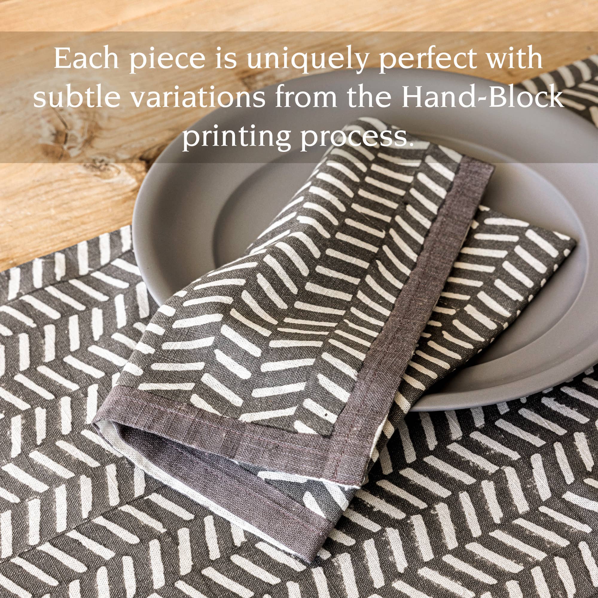 over&back - Wholesale Dinner & Cloth Napkin - Artisan Hand-Blocked Cloth Napkins – 100% Cotton – Set of 4 59