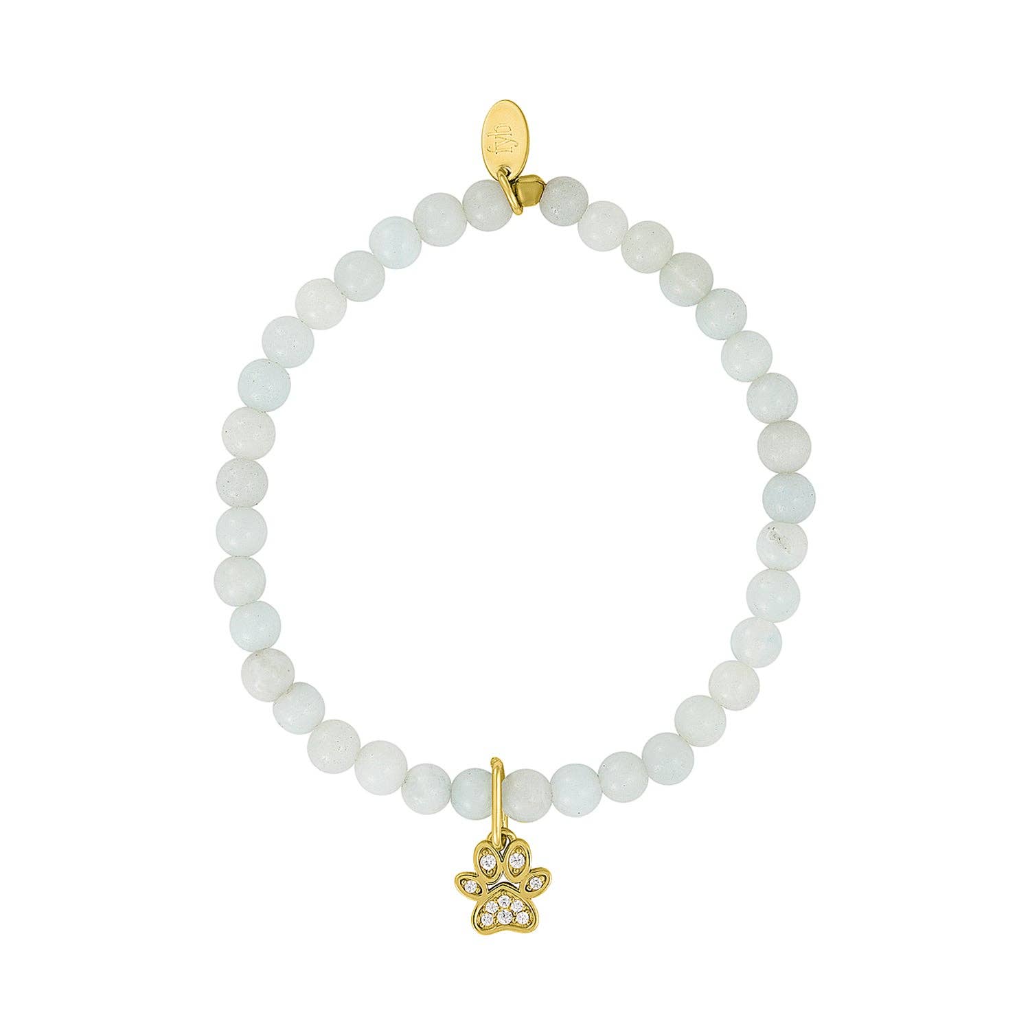 fyb jewelry - Wholesale Charm/Dangle Bracelet - AMAZONITE PAWPRINT CHARM BRACELET0