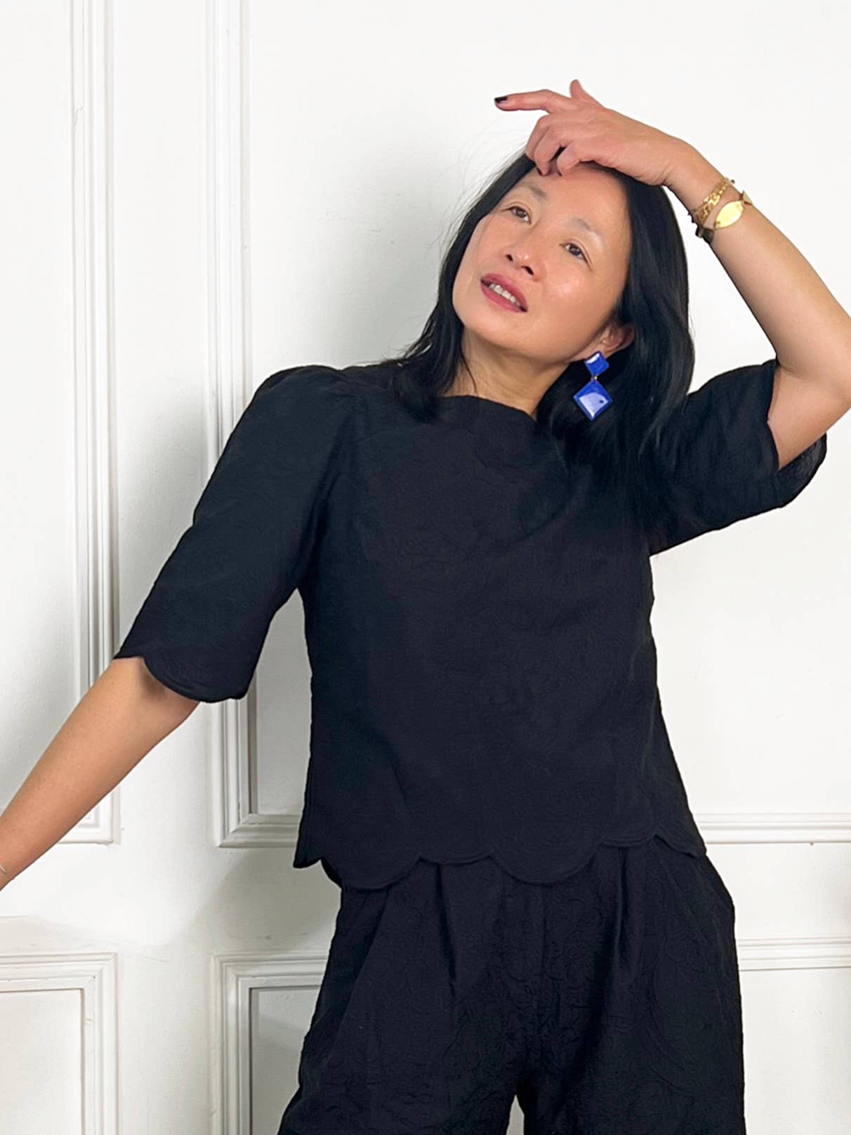 MY DRESS MADE - Wholesale Fabric - Black English embroidery fabric LUNA - 100% cotton7