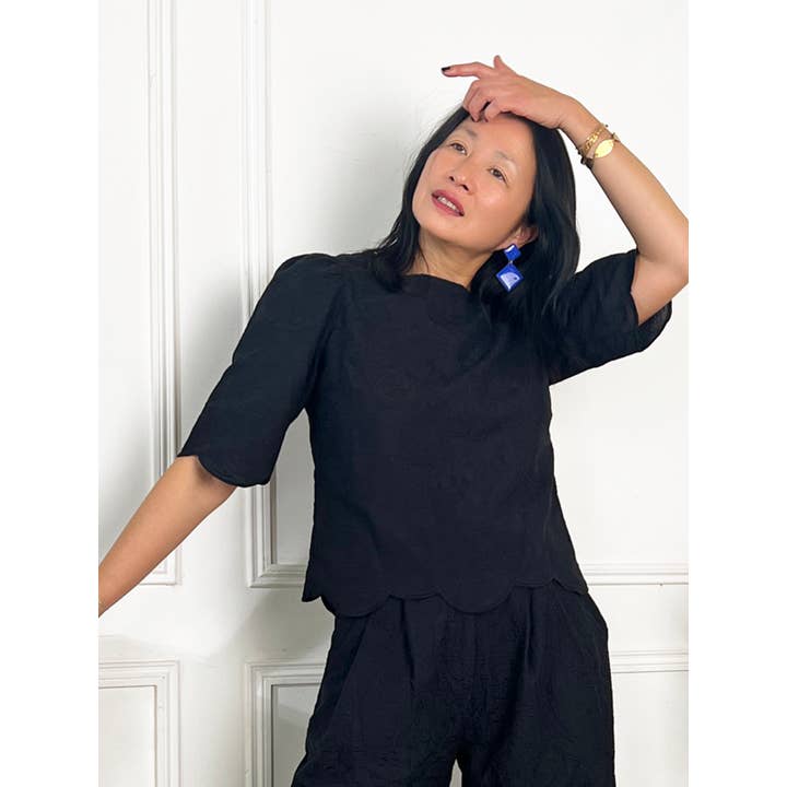 MY DRESS MADE - Wholesale Fabric - Black English embroidery fabric LUNA - 100% cotton7